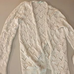 Maurices white sparkly cover-up/Cardigan